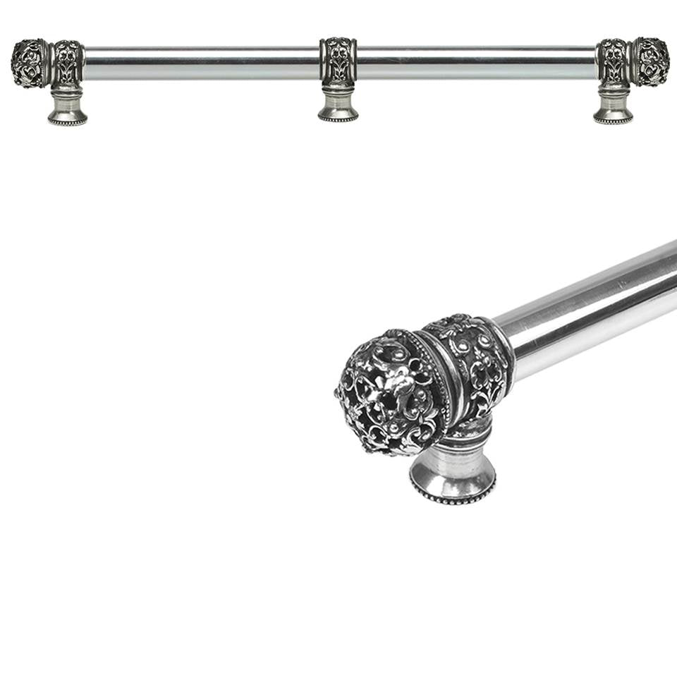 Carpe Diem Hardware - Juliane Grace 18'' O.C. (Approximately) With 5/8'' Smooth Center Long Pull and Center Brace Small Finial In Chalice. - Chalice