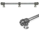 Carpe Diem Hardware - Juliane Grace 18'' O.C. (Approximately) With 5/8'' Smooth Center Long Pull and Center Brace Small Finial In Chalice. - Chalice