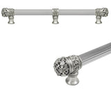 Carpe Diem Hardware - Juliane Grace 18'' O.C Approx w/ 5/8'' Reeded Center Long Pull Small Finial w/ Center Brace - Soft Gold