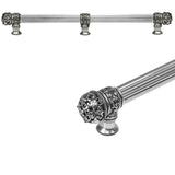 Carpe Diem Hardware - Juliane Grace 18'' O.C. (Approximately) With 5/8'' Reeded Center Long Pull and Center Brace Small Finial In Chalice. - Chalice