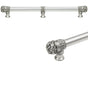 Carpe Diem Hardware - Juliane Grace 22'' O.C. Approx w/ 5/8'' Smooth Center Long Pull Small Finial w/ Center Brace - Soft Gold