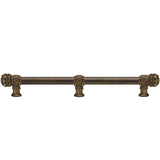 Carpe Diem Hardware - Juliane Grace 22'' O.C. (Approximately) With 5/8'' Smooth Center Long Pull and Center Brace Small Finial In Antique Brass. - Antique Brass