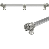 Carpe Diem Hardware - Juliane Grace 22'' O.C. Approx w/ 5/8'' Reeded Center Long Pull Small Finial w/ Center Brace - Soft Gold