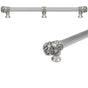 Carpe Diem Hardware - Juliane Grace 22'' O.C. Approx w/ 5/8'' Reeded Center Long Pull Small Finial w/ Center Brace - Soft Gold