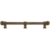 Carpe Diem Hardware - Juliane Grace 22'' O.C. (Approximately) With 5/8'' Reeded Center Long Pull and Center Brace Small Finial In Antique Brass. - Antique Brass
