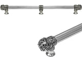 Carpe Diem Hardware - Juliane Grace 22'' O.C. (Approximately) With 5/8'' Reeded Center Long Pull and Center Brace Small Finial In Chalice. - Chalice