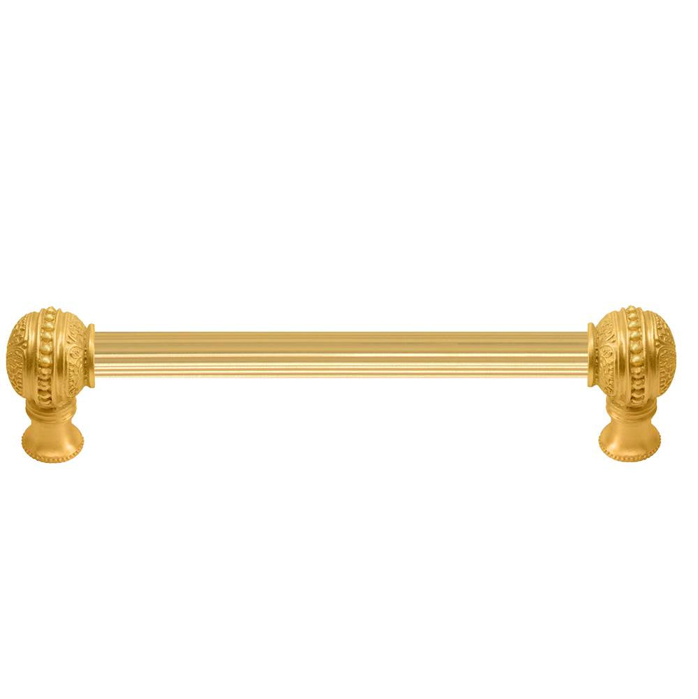 Carpe Diem Hardware - Millennium 6'' O.C. Approx W/ 5/8'' Reeded Center Long Pull - Gilded Mercury