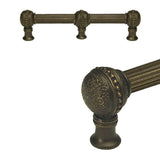 Carpe Diem Hardware - Millennium 9'' O.C. Approx W/ 5/8'' Reeded Center Long Pull W/ Center Brace - Antique Brass