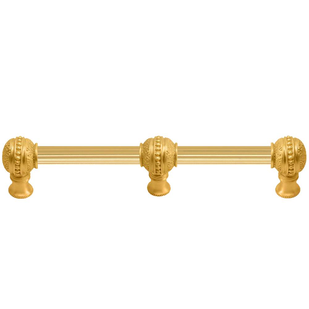 Carpe Diem Hardware - Millennium 9'' O.C. Approx W/ 5/8'' Reeded Center Long Pull W/ Center Brace - Gilded Mercury