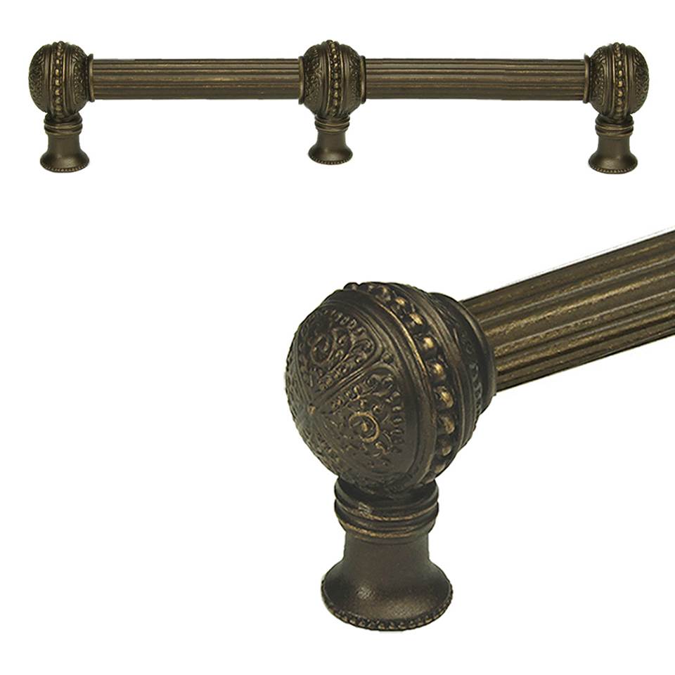 Carpe Diem Hardware - Millennium 12'' O.C. Approx W/ 5/8'' Reeded Center Long Pull W/ Center Brace - Antique Brass