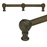 Carpe Diem Hardware - Millennium 18'' O.C. Approx W/ 5/8'' Reeded Center Long Pull W/ Center Brace - Antique Brass