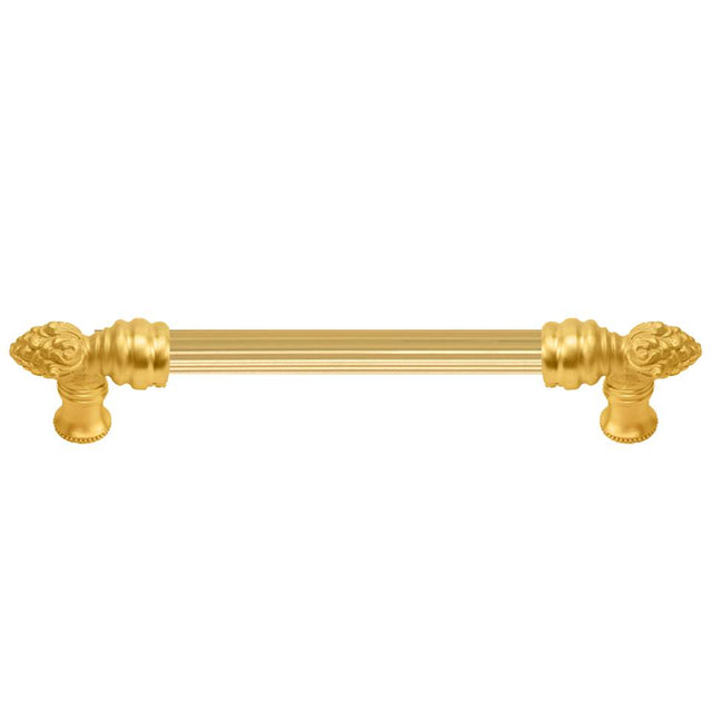 Carpe Diem Hardware - Bienvenue 6'' O.C. Approx w/ 5/8'' Reeded Center Long Pull - Antique Brass