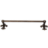 Carpe Diem Hardware - Charlemagne 16'' O.C Approx Towel Bar W/ 5/8'' Smooth Center - Antique Brass