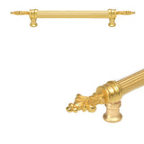 Carpe Diem Hardware - Charlemagne 9'' O.C. Approx W/ 5/8'' Reeded Center Long Pull - Gilded Mercury