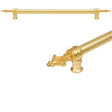 Carpe Diem Hardware - Charlemagne 22'' O.C. Approx W/ 5/8'' Smooth Center Long Pull - Gilded Mercury