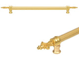 Carpe Diem Hardware - Charlemagne 22'' O.C. Approx W/ 5/8'' Reeded Center Long Pull - Gilded Mercury