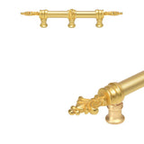 Carpe Diem Hardware - Charlemagne 6'' O.C. Approx W/ 5/8'' Smooth Center Long Pull W/ Center Brace - Gilded Mercury