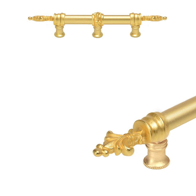 Carpe Diem Hardware - Charlemagne 6'' O.C. Approx W/ 5/8'' Smooth Center Long Pull W/ Center Brace - Gilded Mercury