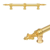 Carpe Diem Hardware - Charlemagne 9'' O.C. Approx W/ 5/8'' Smooth Center Long Pull W/ Center Brace - Gilded Mercury