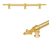 Carpe Diem Hardware - Charlemagne 12'' O.C. Approx W/ 5/8'' Smooth Center Long Pull W/ Center Brace - Gilded Mercury