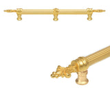Carpe Diem Hardware - Charlemagne 12'' O.C. Approx W/ 5/8'' Reeded Center Long Pull W/ Center Brace - Gilded Mercury