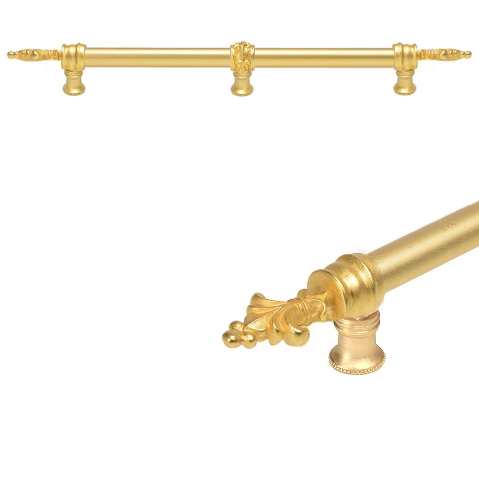 Carpe Diem Hardware - Charlemagne 18'' O.C. Approx W/ 5/8'' Smooth Center Long Pull W/ Center Brace - Gilded Mercury