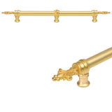 Carpe Diem Hardware - Charlemagne 18'' O.C. Approx W/ 5/8'' Smooth Center Long Pull W/ Center Brace - Gilded Mercury