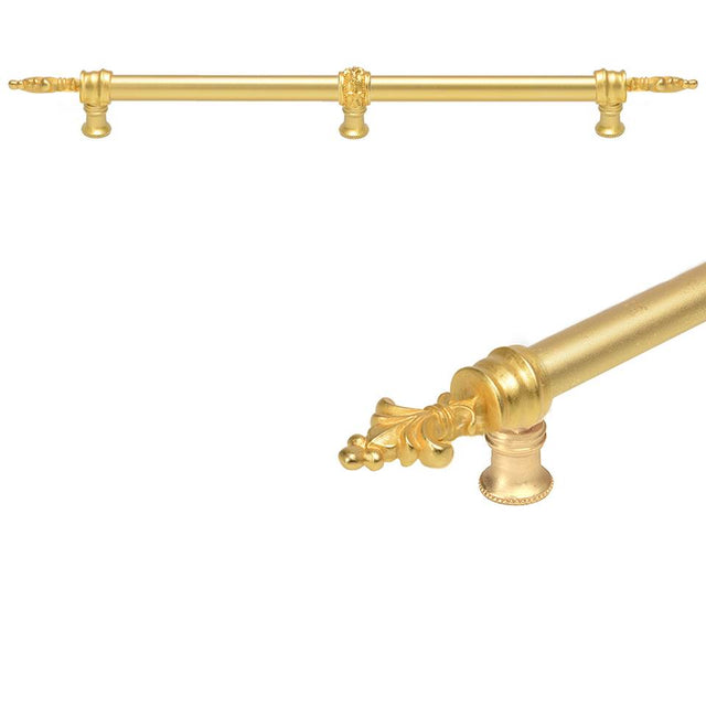 Carpe Diem Hardware - Charlemagne 22'' O.C. Approx W/ 5/8'' Smooth Center Long Pull W/ Center Brace - Gilded Mercury