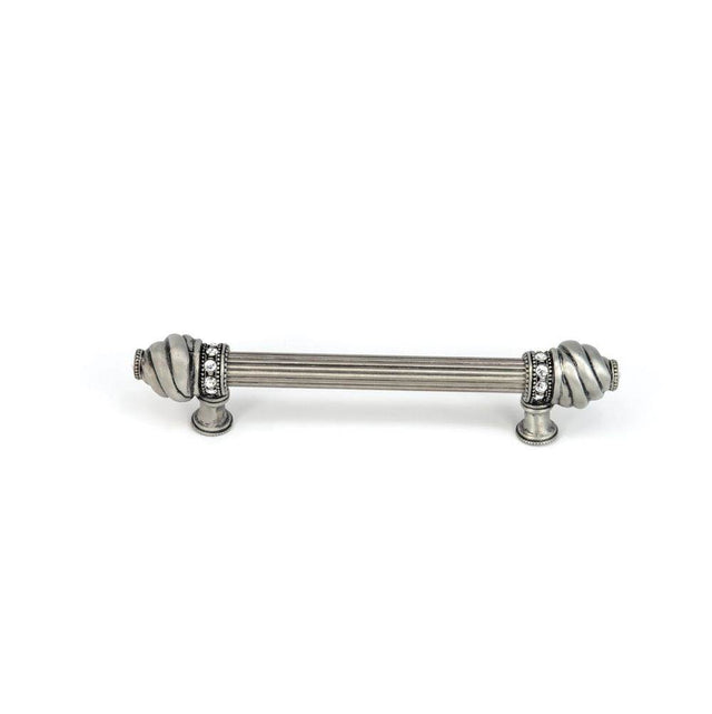 Carpe Diem Hardware - Cache 6'' O.C. Approx w/ 5/8'' Smooth Center Long Pull w/ 16 Rivoli Swarovski Crystals - Chalice