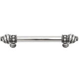 Carpe Diem Hardware - Cache 6'' O.C. (Approximately) With 5/8'' Smooth Center Long Pull With 16 Rivoli Swarovski Clear Crystals In Chalice. - Chalice