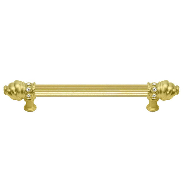 Carpe Diem Hardware - Cache 6'' O.C. Approx w/ 5/8'' Reeded Center Long Pull w/ 16 Rivoli Swarovski Crystals - Chalice