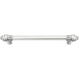 Carpe Diem Hardware - Cache 9'' O.C. (Approximately) With 5/8'' Smooth Center Long Pull With 16 Rivoli Swarovski Clear Crystals In Satin - Satin