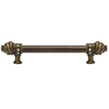 Carpe Diem Hardware - Cache 9'' O.C. (Approximately) With 5/8'' Smooth Center Long Pull With 16 Rivoli Swarovski Clear Crystals In Antique Brass. - Antique Brass