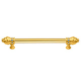 Carpe Diem Hardware - Cache 9'' O.C. (Approximately) With 5/8'' Smooth Center Long Pull With 16 Rivoli Swarovski Aurore Boreale Crystals - Gilded Mercury