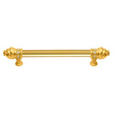 Carpe Diem Hardware - Cache 9'' O.C. (Approximately) With 5/8'' Smooth Center Long Pull With 16 Rivoli Swarovski Clear Crystals In Gilded Mercury. - Gilded Mercury