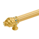 Cache 9'' O.C. (Approximately) With 5/8'' Reeded Center Long Pull With 16 Rivoli Swarovski Aurore Boreale Crystals