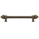 Carpe Diem Hardware - Cache 12'' O.C. Approx w/ 5/8'' Smooth Center Long Pull w/ 16 Rivoli Swarovski Crystals - Antique Brass