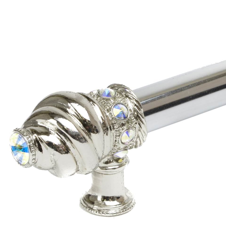Cache 18'' O.C. (Approximately) With 5/8'' Smooth Center Long Pull With 16 Rivoli Swarovski Aurore Boreale Crystals