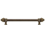 Carpe Diem Hardware - Cache 18'' O.C. Approx w/ 5/8'' Smooth Center Long Pull w/ 16 Rivoli Swarovski Crystals - Antique Brass