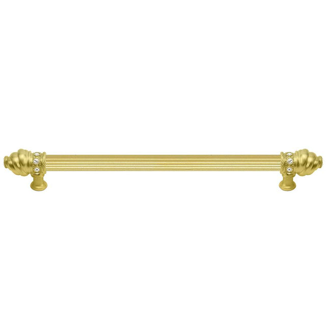 Carpe Diem Hardware - Cache 18'' O.C. Approx w/ 5/8'' Reeded Center Long Pull w/ 16 Rivoli Swarovski Crystals - Chalice