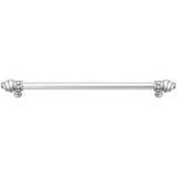 Carpe Diem Hardware - Cache 22'' O.C. (Approximately) With 5/8'' Smooth Center Long Pull With 16 Rivoli Swarovski Clear Crystals In Satin - Satin