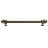 Carpe Diem Hardware - Cache 22'' O.C. (Approximately) With 5/8'' Smooth Center Long Pull With 16 Rivoli Swarovski Clear Crystals In Antique Brass. - Antique Brass
