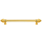 Carpe Diem Hardware - Cache 22'' O.C. (Approximately) With 5/8'' Smooth Center Long Pull With 16 Rivoli Swarovski Aurore Boreale Crystals - Gilded Mercury