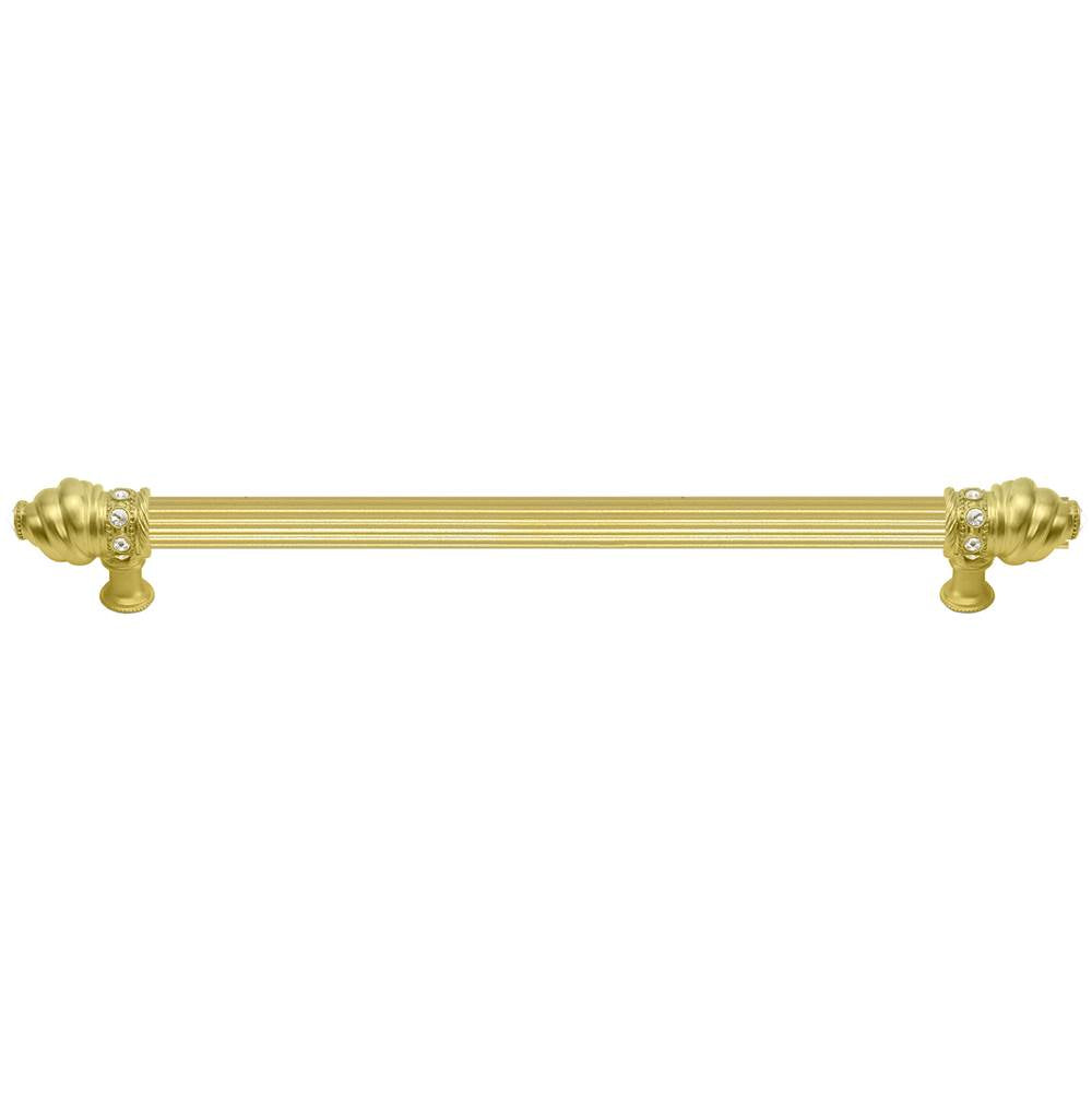 Carpe Diem Hardware - Cache 22'' O.C. Approx w/ 5/8'' Reeded Center Long Pull w/ 16 Rivoli Swarovski Crystals - Chalice