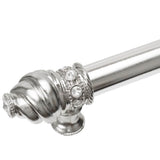 Cache 6'' O.C. (Approximately) With 5/8'' Smooth Center Long Pull and Center Brace With 16 Rivoli Swarovski Clear Crystals In Satin