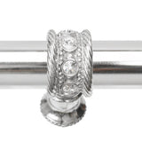 Cache 6'' O.C. (Approximately) With 5/8'' Smooth Center Long Pull and Center Brace With 16 Rivoli Swarovski Clear Crystals In Satin