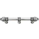 Carpe Diem Hardware - Cache 6'' O.C. (Approximately) With 5/8'' Smooth Center Long Pull and Center Brace With 16 Rivoli Swarovski Clear Crystals In Chalice. - Chalice