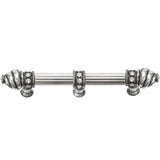 Carpe Diem Hardware - Cache 6'' O.C. (Approximately) With 5/8'' Reeded Center Long Pull and Center Brace With 16 Rivoli Swarovski Clear Crystals In Chalice. - Chalice
