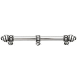 Carpe Diem Hardware - Cache 9'' O.C. (Approximately) With 5/8'' Smooth Center Long Pull and Center Brace With 16 Rivoli Swarovski Clear Crystals In Chalice. - Chalice