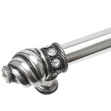 Cache 9'' O.C. (Approximately) With 5/8'' Smooth Center Long Pull and Center Brace With 16 Rivoli Swarovski Clear Crystals In Satin
